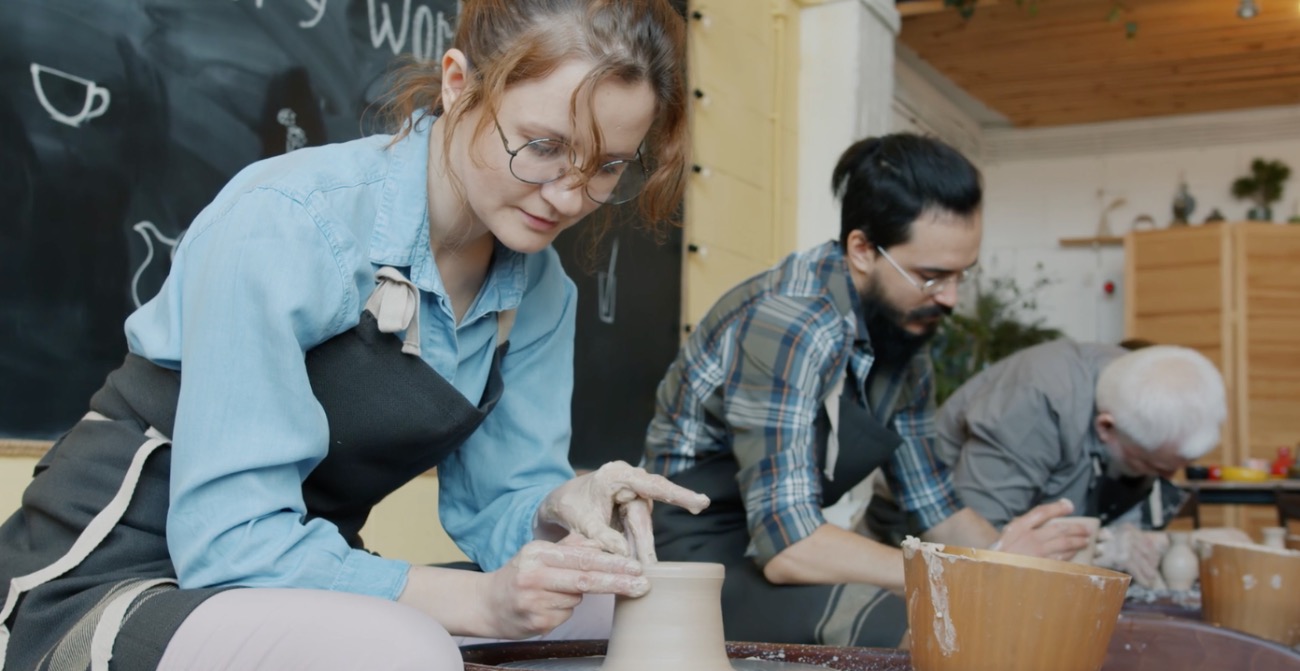 Sunday morning pottery class for beginners